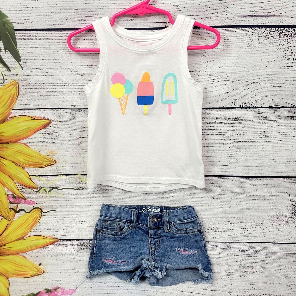 Cat & Jack Unicorn Tank and Short Set Size 2T
